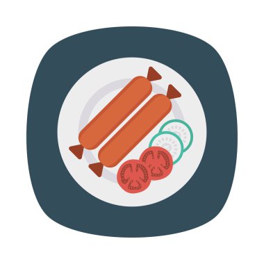 Renk gıda düz vektör simgesi