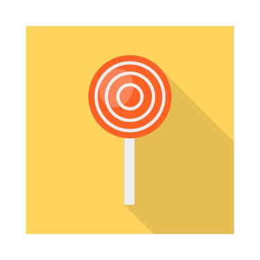 lolipop şeker düz simgesi, vektör, illüstrasyon