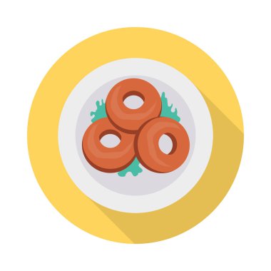 Renk gıda düz vektör simgesi