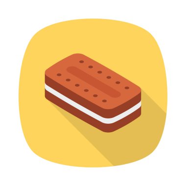 Renk gıda düz vektör simgesi