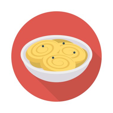Renk gıda düz vektör simgesi