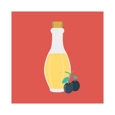 suyu şişe düz simgesi, vektör, illüstrasyon