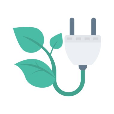 Enerji düz vektör simgesi