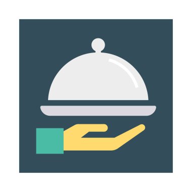 yiyecek düz vektör simgesi