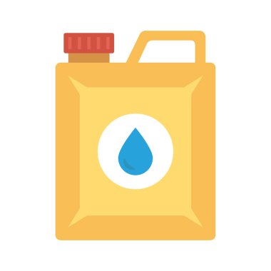 bidon benzin düz simgesi, vektör, illüstrasyon