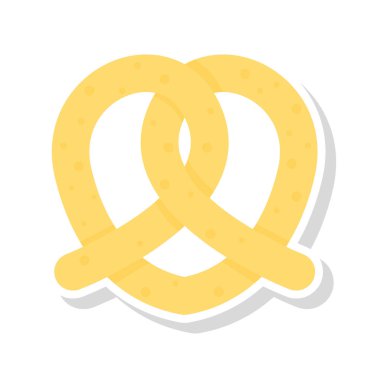 tatlı tuzlu kraker düz simgesi, vektör, illüstrasyon