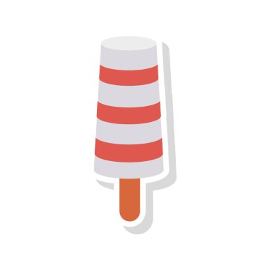 tatlı dondurma düz simgesi, vektör, illüstrasyon 