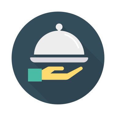 yiyecek düz vektör simgesi