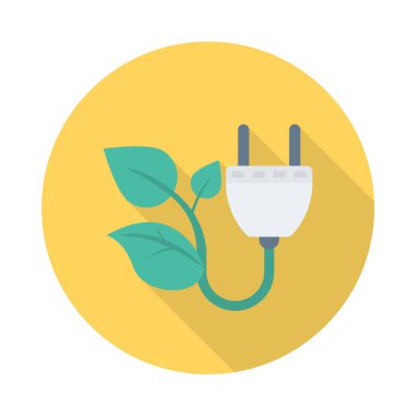 Enerji düz vektör simgesi