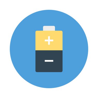 Enerji düz vektör simgesi