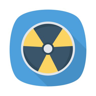 Nükleer radyoaktif radyasyon vektör çizim 