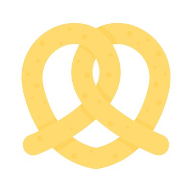 tatlı tuzlu kraker düz simgesi, vektör, illüstrasyon