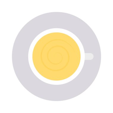 Kahve Kupası düz simgesi, vektör, illüstrasyon