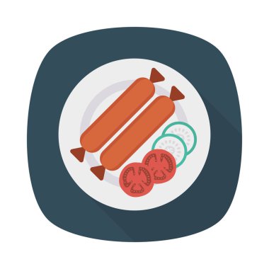 yiyecek düz vektör simgesi