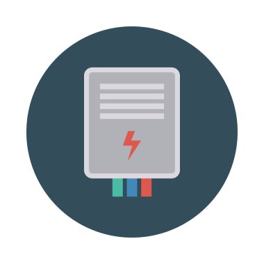 Renk enerji düz vektör simgesi