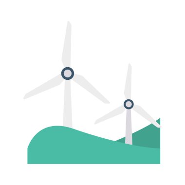 Renk enerji düz vektör simgesi