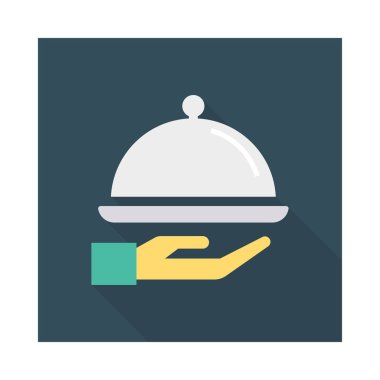 yiyecek düz vektör simgesi