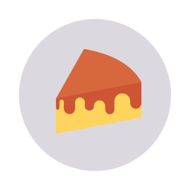 tatlı kek düz simgesi, vektör, illüstrasyon