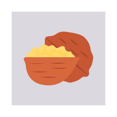 yiyecek düz vektör simgesi