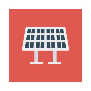 Renk enerji düz vektör simgesi