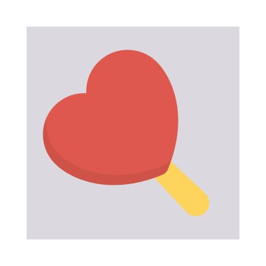 lolipop şeker düz simgesi, vektör, illüstrasyon