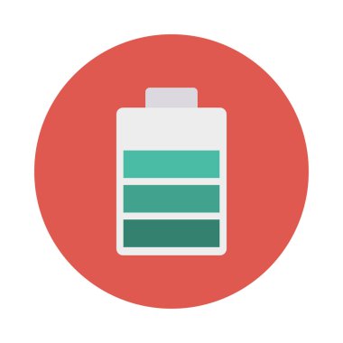 Renk enerji düz vektör simgesi