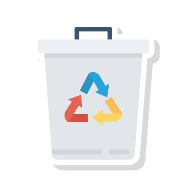 çöp geri dönüşüm geri yükleme vektör çizim 