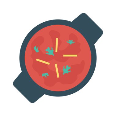 yiyecek düz vektör simgesi