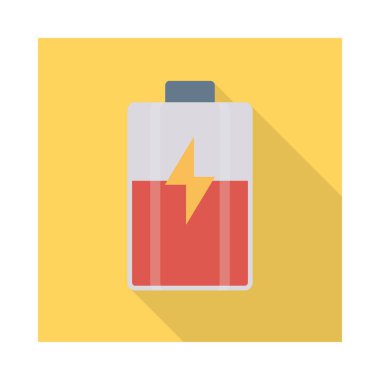 Renk enerji düz vektör simgesi