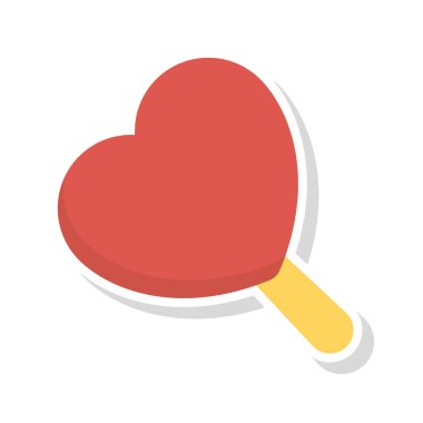 lolipop şeker düz simgesi, vektör, illüstrasyon