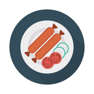 yiyecek düz vektör simgesi