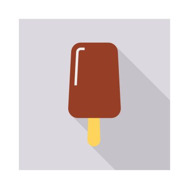 tatlı dondurma düz simgesi, vektör, illüstrasyon 