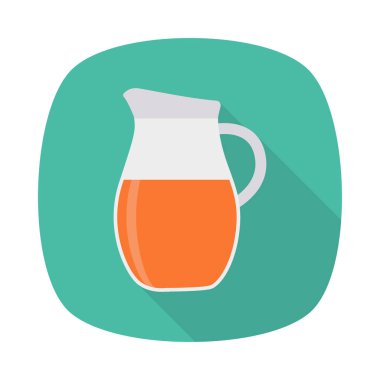 sürahi suyu düz simgesi, vektör, illüstrasyon