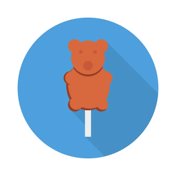 Επίπεδη Εικονίδιο Candy Lollipop Διάνυσμα Εικονογράφηση — Διανυσματικό Αρχείο