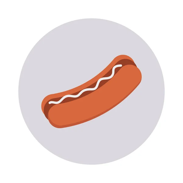 Hot Dog Kiełbasy Fast Food — Wektor stockowy