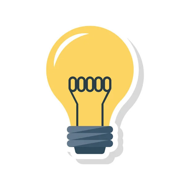 Light Bulb Flat Icon Vector Illustration — Stock Vector