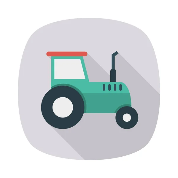 Tracteur Icône Plate Vecteur Illustration Concept Agriculture — Image vectorielle