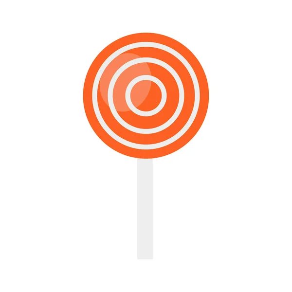 Lollipop Snoep Platte Pictogram Vector Illustratie — Stockvector