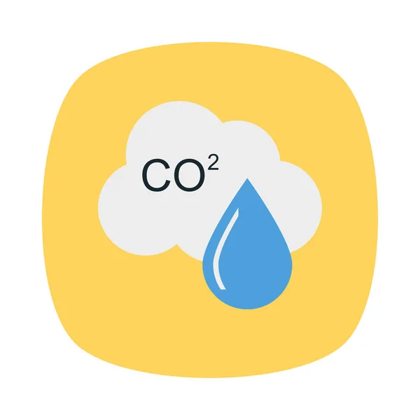 二酸化炭素雲ドロップ ベクトル図 — ストックベクタ