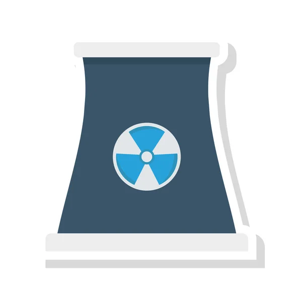 Nuclear Plant Radiation Plant Vector Illustration — Stock Vector