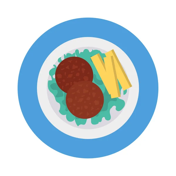 plate   food  dish  vector illustration