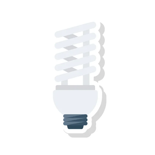 Energiebesparende Lamp Plat Pictogram Vector Illustratie — Stockvector