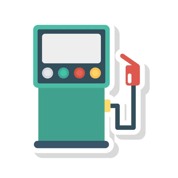 Pompa Stazione Carburante Vettoriale Illustrazione — Vettoriale Stock