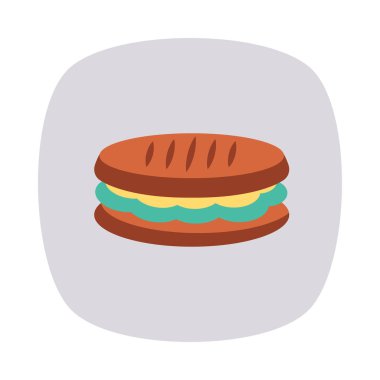 yiyecek düz vektör simgesi