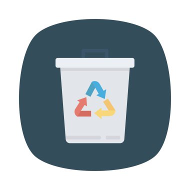 çöp geri dönüşüm geri yükleme vektör çizim 