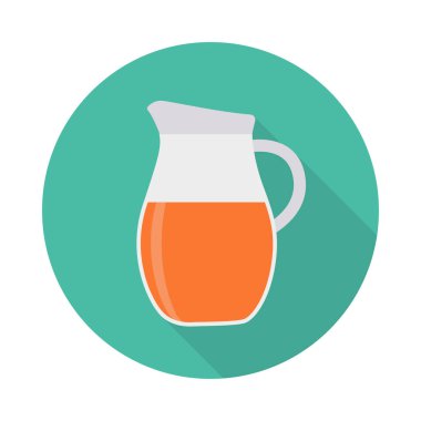 sürahi suyu düz simgesi, vektör, illüstrasyon