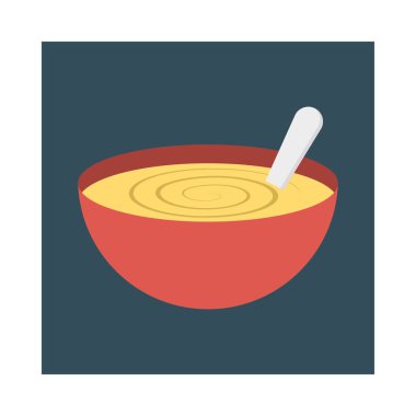 yiyecek düz vektör simgesi