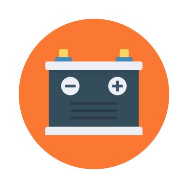 Renk enerji düz vektör simgesi