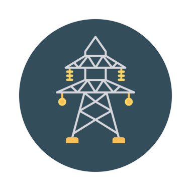 Renk enerji düz vektör simgesi