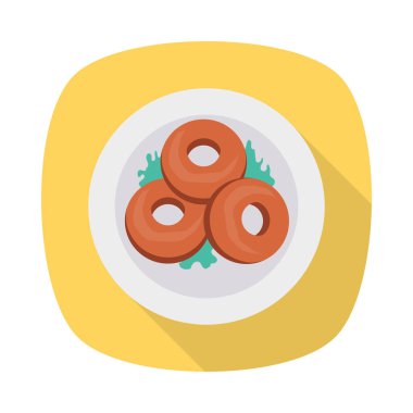 yiyecek düz vektör simgesi